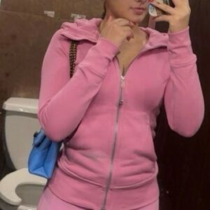 Pink lululemon full zip jacket